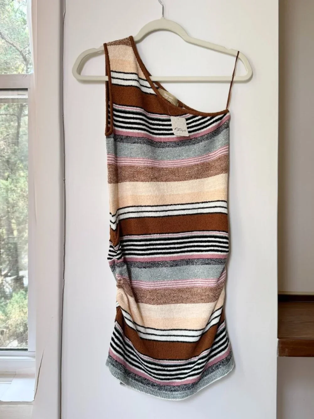NWT Free People Sun Rays Sweater Mini Dress Maple Combo Small